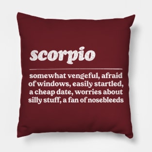 Scorpio Zodiac Symbol //// Humorous Gift Design Pillow