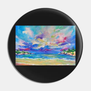 Storm over Alma - Bright Landscape/Seascape Pin