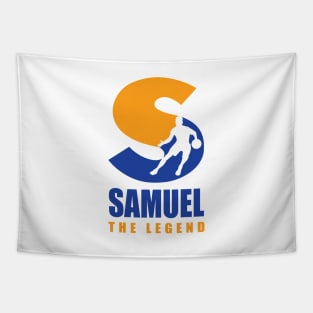 Samuel Custom Player Basketball Your Name The Legend Tapestry