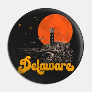 Vintage State of Delaware Mid Century Distressed Aesthetic Pin