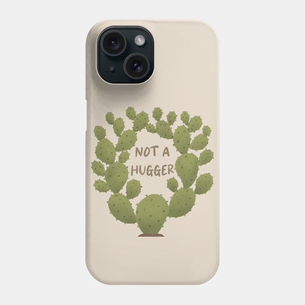 Not A Hugger Prickly Pear Cactus Phone Case by MadelaneWolf 