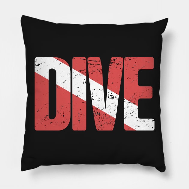 DIVE | Scuba Diving Flag Pillow by MeatMan