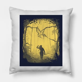 Hunger Games Woods - Yellow Blue Pillow