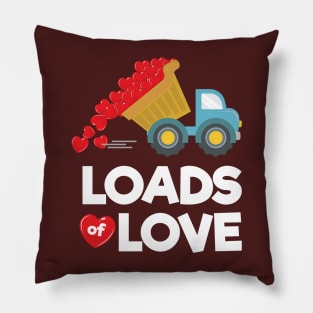 Loads of Love Valentines Day Truck Pillow