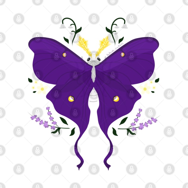 Enby Pride Moth by Punk-Creations