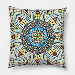 Peacock mandala Pillow