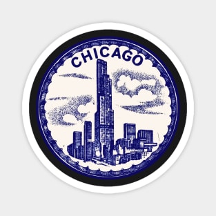 Vintage Style Chicago Decal Magnet