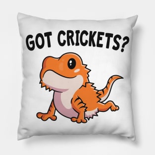 Got Crickets Bearded Dragon Shirt Gift For Reptile Lover Pillow