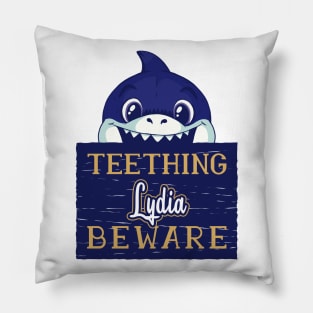 Lydia - Funny Kids Shark - Personalized Gift Idea - Bambini Pillow