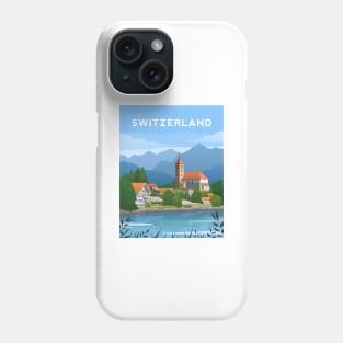 Switzerland Countryside, Swiss Alps Landscape Phone Case