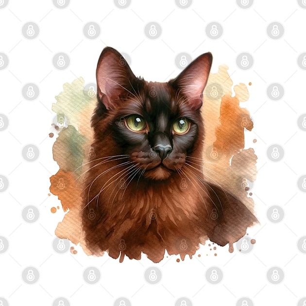 Havana - Watercolor Cat by Edd Paint Something