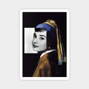 Girl With A Pearl Earring Audrey Hepburn Art Magnet