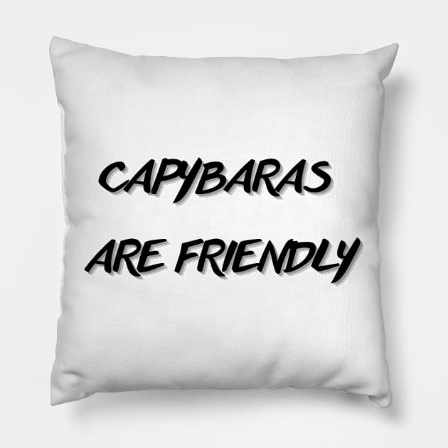 Capybaras Are Friendly Pillow by mdr design