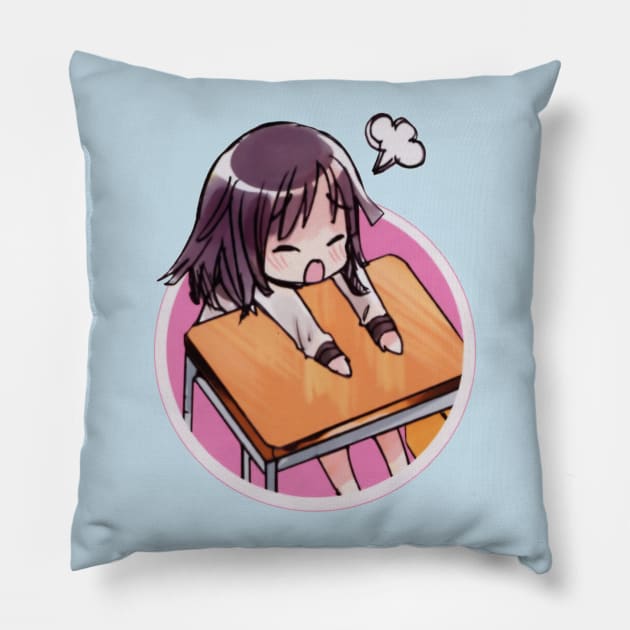 Kimi to Nadeko (Bakemonogatari) "Fake Back Cover" Pillow by Kamishirts