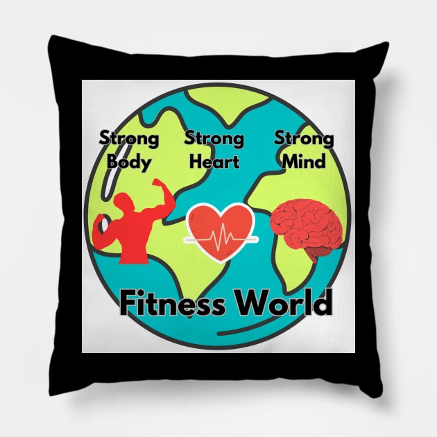 fitness world Pillow by Body Balance Fit