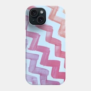 Watercolor rainbow zig zag Pattern watercolour painting Phone Case