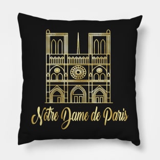 Notre Dame Paris France Cathedral Catholic Church Pillow