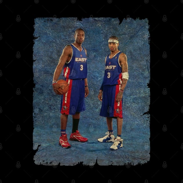 Dwyane Wade and Allen Iverson, NBA All-Star Game Portraits by Wendyshopart