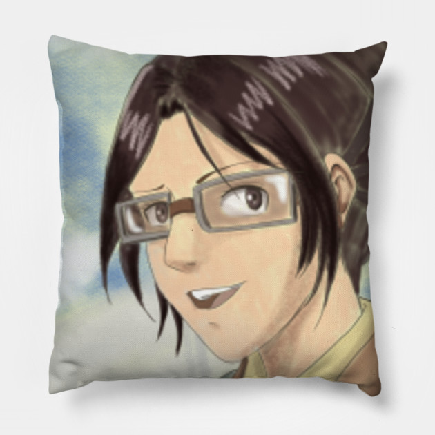 Hanji Zoe Manga Art Pillow Teepublic #hange zoë #aot hange #attack on titan #snk 132 #erwin smith #shingeki no kyojin #myart #aot 132. hanji zoe
