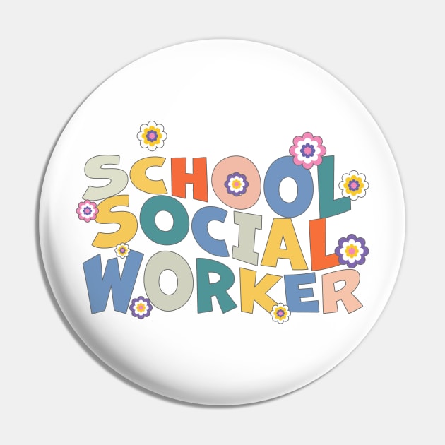 School Social Worker Pin by juragan99trans