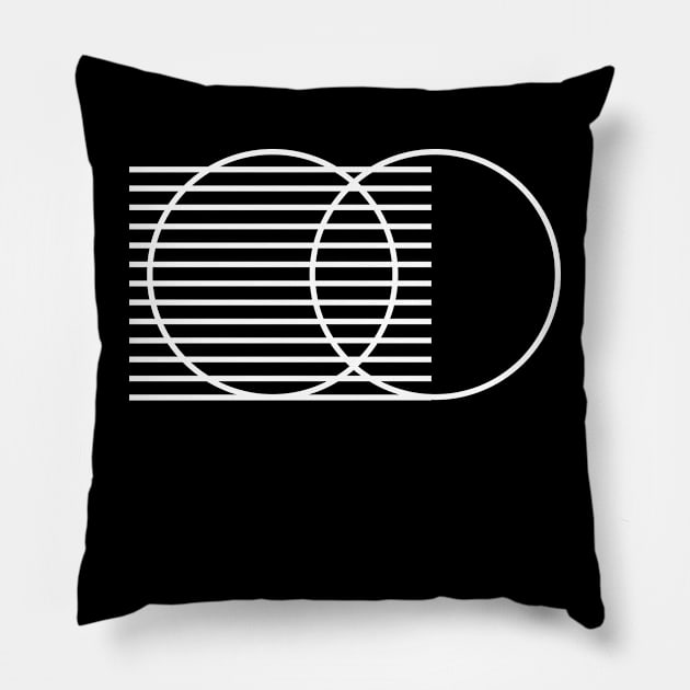 two intersecting circles Pillow by lkn