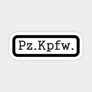 Panzerkampfwagen abbreviated as Pz.Kpfw Magnet