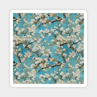 Almond Blossom Pattern, Vincent van Gogh Magnet