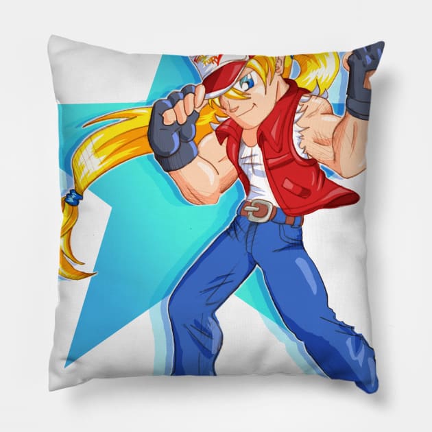 Cute Terry of Fatal Fury Pillow by MorenoArtwork