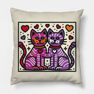 Love Cats - Keith Haring Inspired Pillow