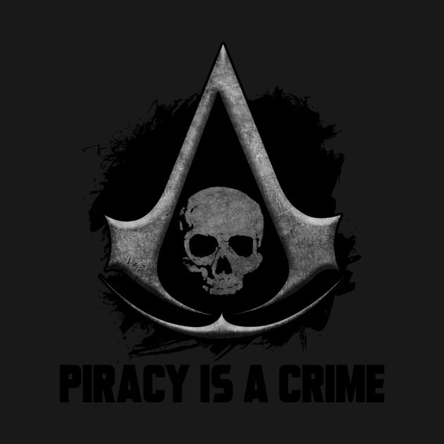 Discover PIRACY IS A CRIME - Assassins Creed - T-Shirt