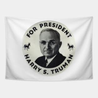 Harry S Truman Presidential Campaign Button Design Tapestry