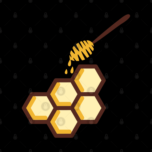 Honeycomb with dripping honey by Arch4Design