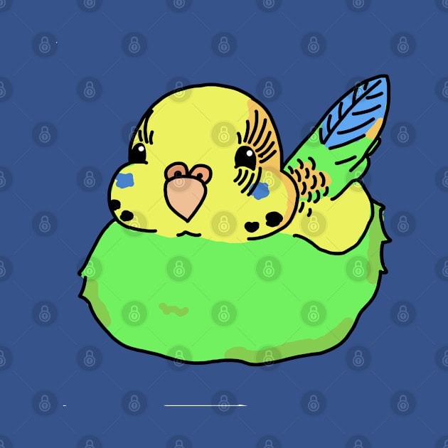 Fat budgie - green by CMCdoodles