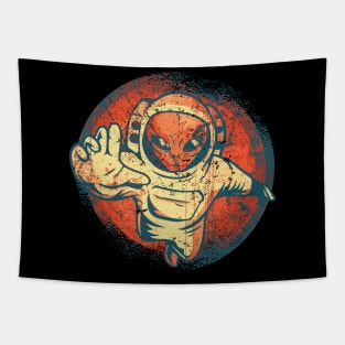 Alien Ufo Astronaut Space Tapestry