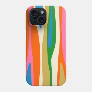 Colorful Abstract Wild Stripes Modern Retro Maximalist Pattern Phone Case