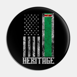 Suriname Hispanic Heritage destressed flag Pin