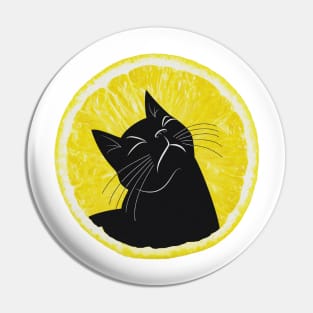 Summer Lemon Cat Pin