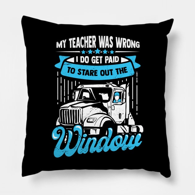 Funny Trucker 18 Wheeler Truck Driver Gift - Trucker - Pillow
