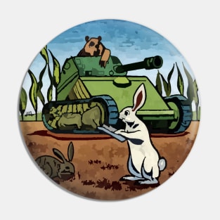 watercolor rabbit stopping groundhog civil war Pin