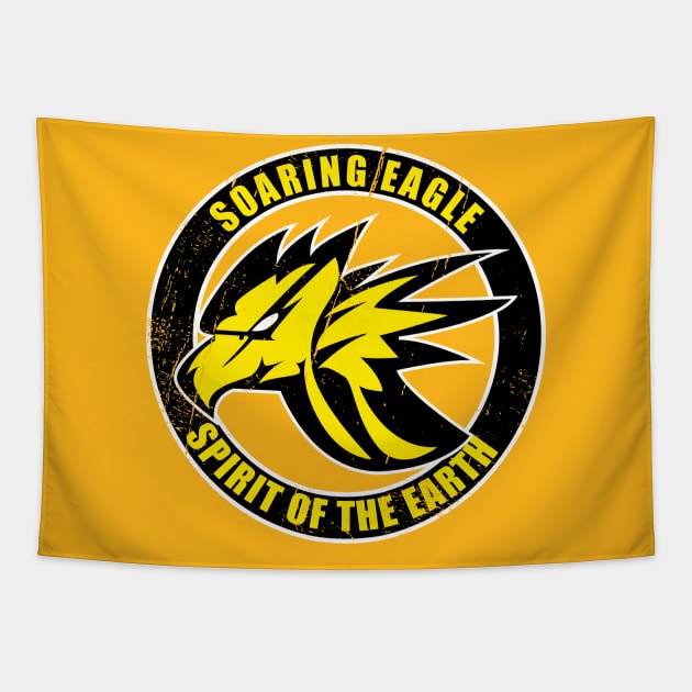 Yellow Eagle Tapestry by nickbeta