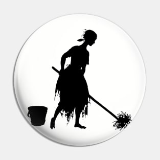Cinderella Mopping Silhouette Pin