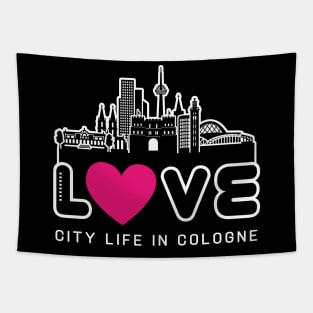 Love City Life in Cologne Tapestry