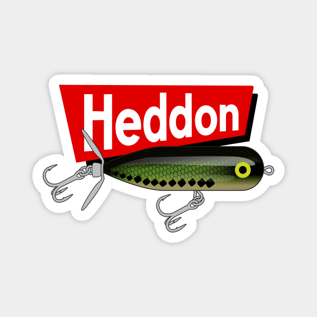 Heddon Tiny Torpedo Baby Bass Pattern Magnet by BlueSkyTheory