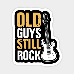 Funny Old Guys Still Rock Electric Guitar Guitarist Humor Magnet