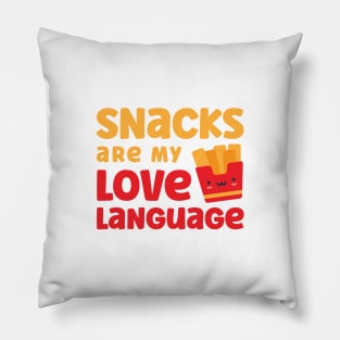 Snacks are my love language Pillow