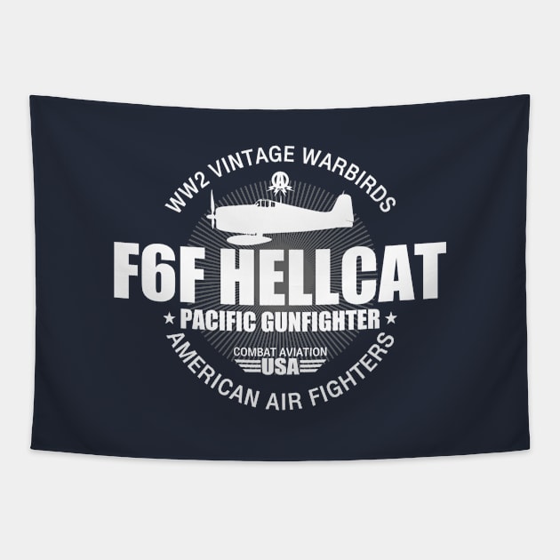 WW2 F6F Hellcat Tapestry by TCP