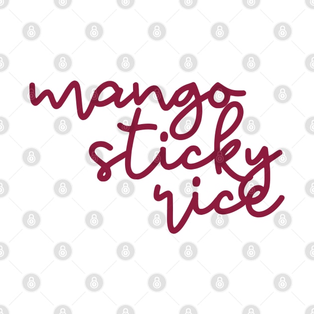 mango sticky rice - maroon red by habibitravels