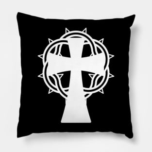 Celtic Cross And Crown Christian Logo Pillow