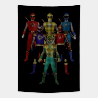 NINJA STORM RED, YELLOW, BLUE, NAVY, CRIMSON & GREEN POWER RANGERS NINJA STORM Tapestry