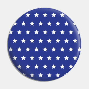 White Stars On Blue Pin